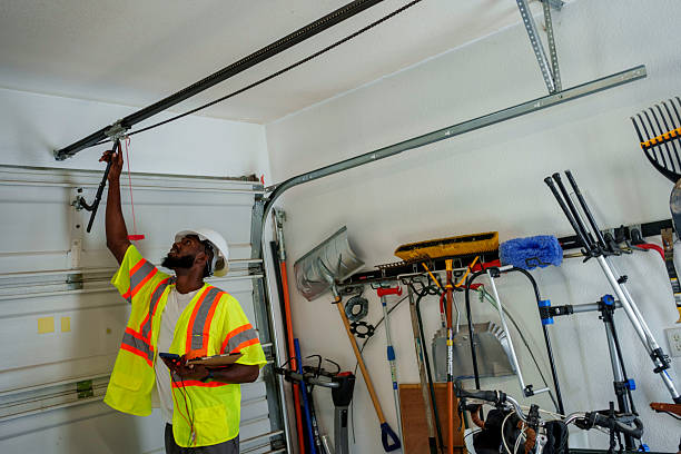 Professional Garage Door Panel Replacement technician working in Delhi, LA